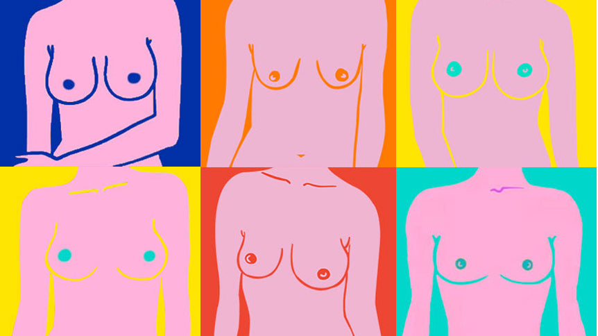 The most common boob shapes
