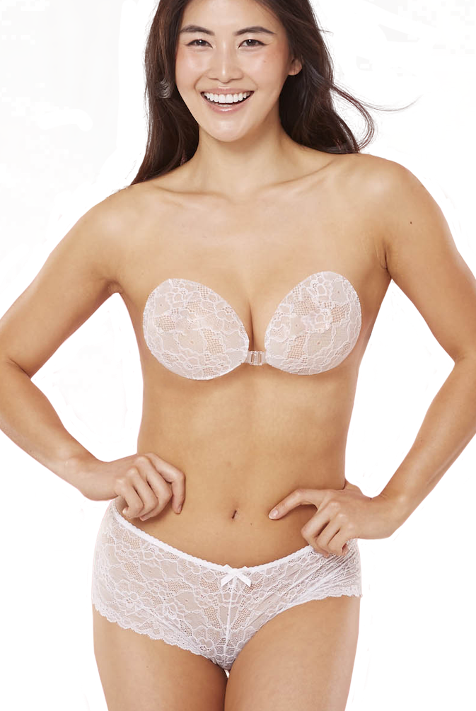 White Floral Lace French Knickers Frenchie Mrs - InvisiBra