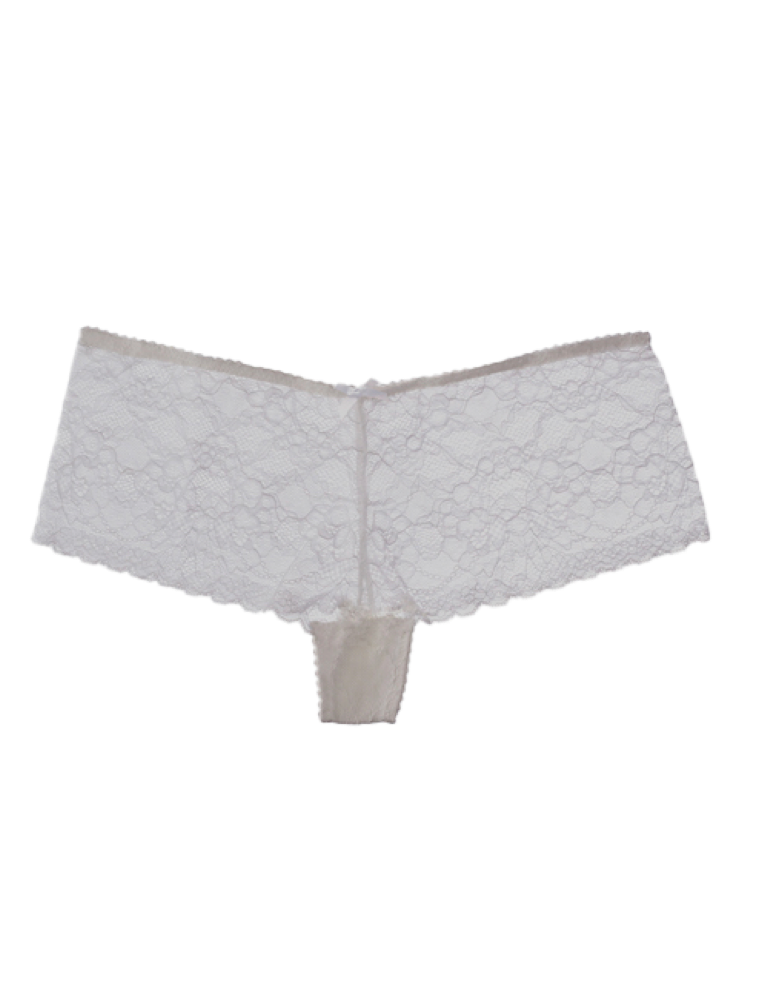 White Floral Lace French Knickers Frenchie Mrs - InvisiBra