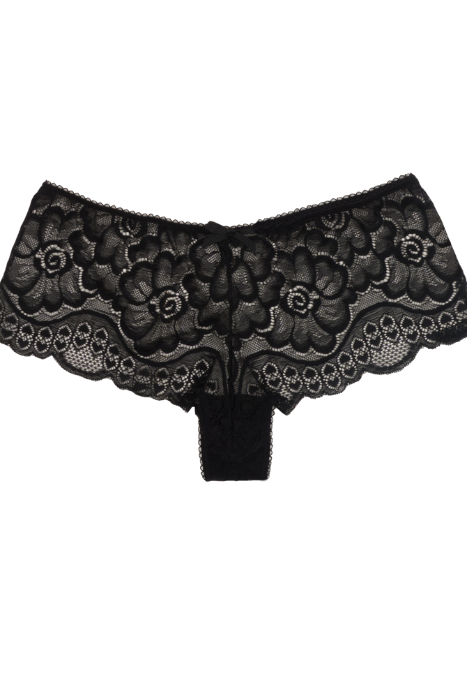Black Lace French Briefs Frenchie Tease - InvisiBra