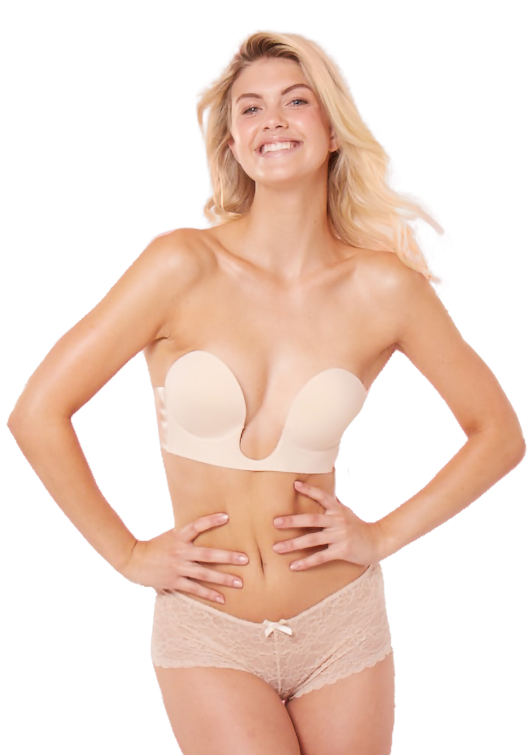Nude U-Plunge Breathable Backless Bra Knock Out - InvisiBra